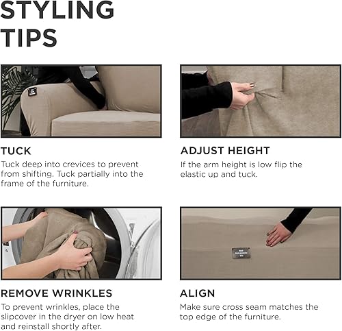 Miniatura 6 de Zenna Home, Funda para muebles bronceados funda elástica para sofá de 1 pieza (EFCSSTTN)