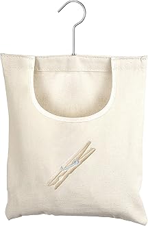 Canvas Clothespin Bag Hanging Storage Organizer