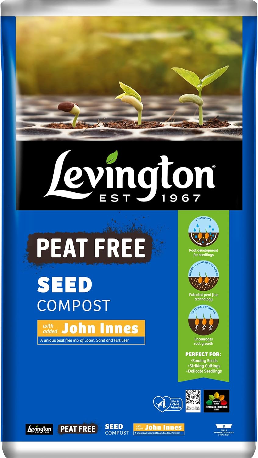 Levington PEAT FREE Seed Compost, with added John Innes, 25 Litres