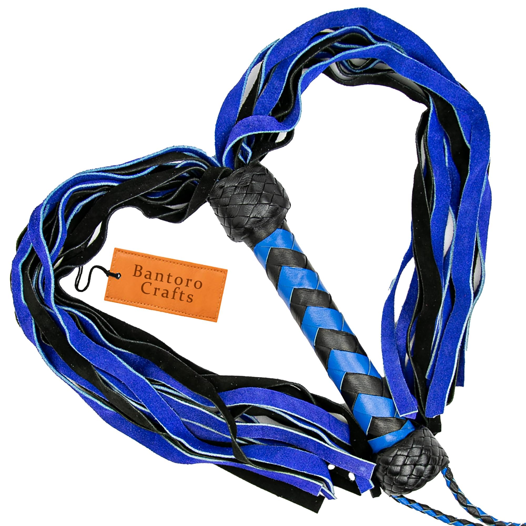 Thuddy en Cuir Bleu et Noir de qualité supérieure - 30 Chutes pour Le Bondage BDSM et Le Jeu d'impact érotique