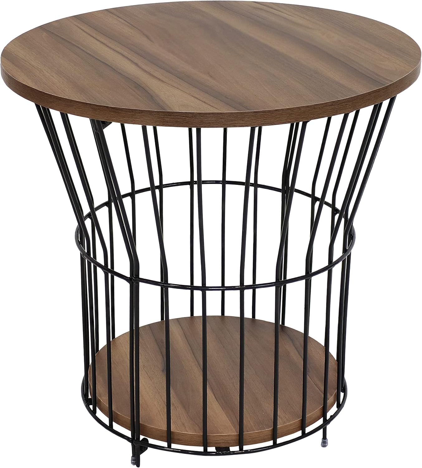 Sunnydaze 17.25Inch H Modern Pedestal Wire Side Table with