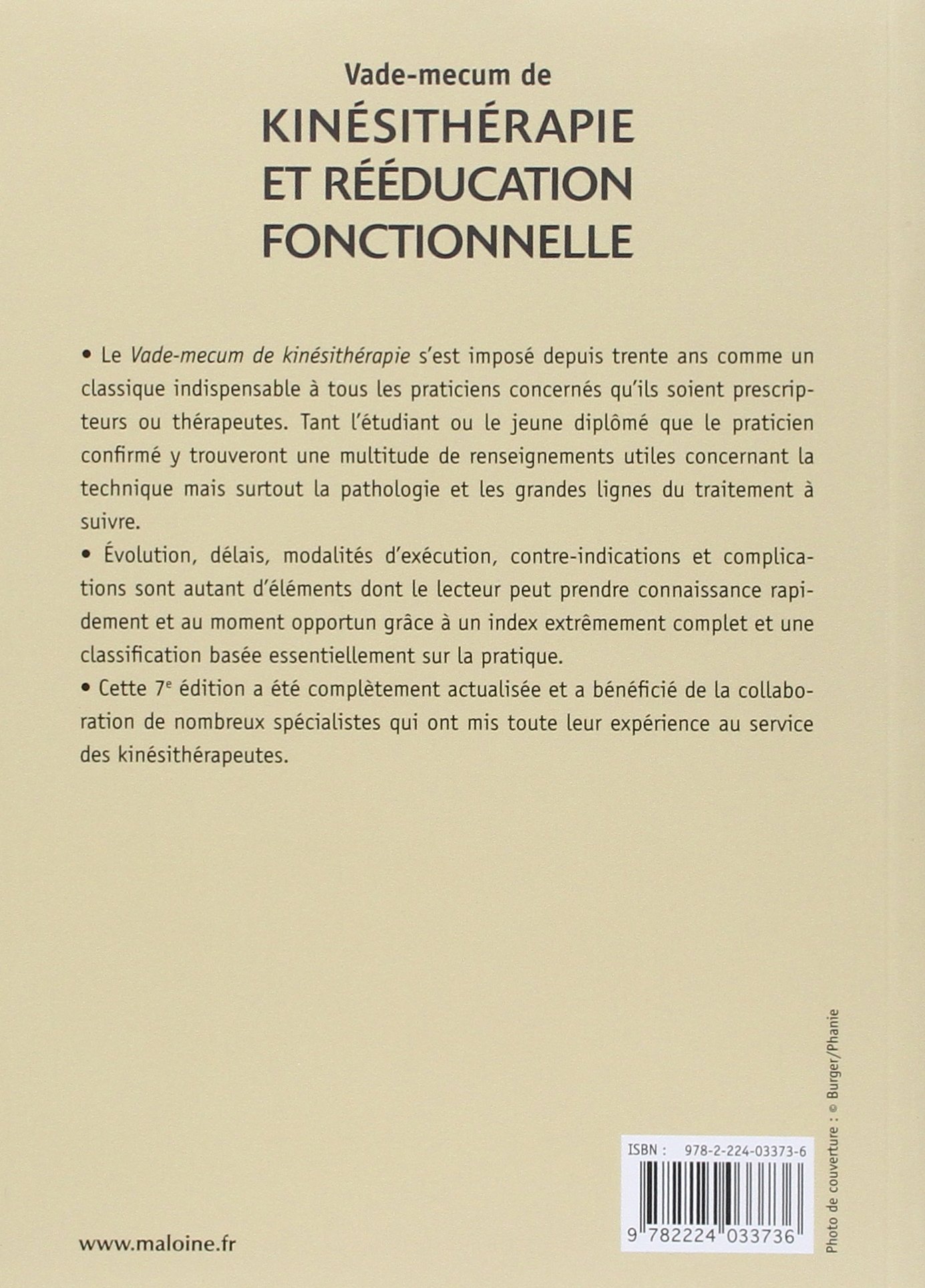 Vade-mecum de kinésithérapie et rééducation fonctionnelle : 7eme édition