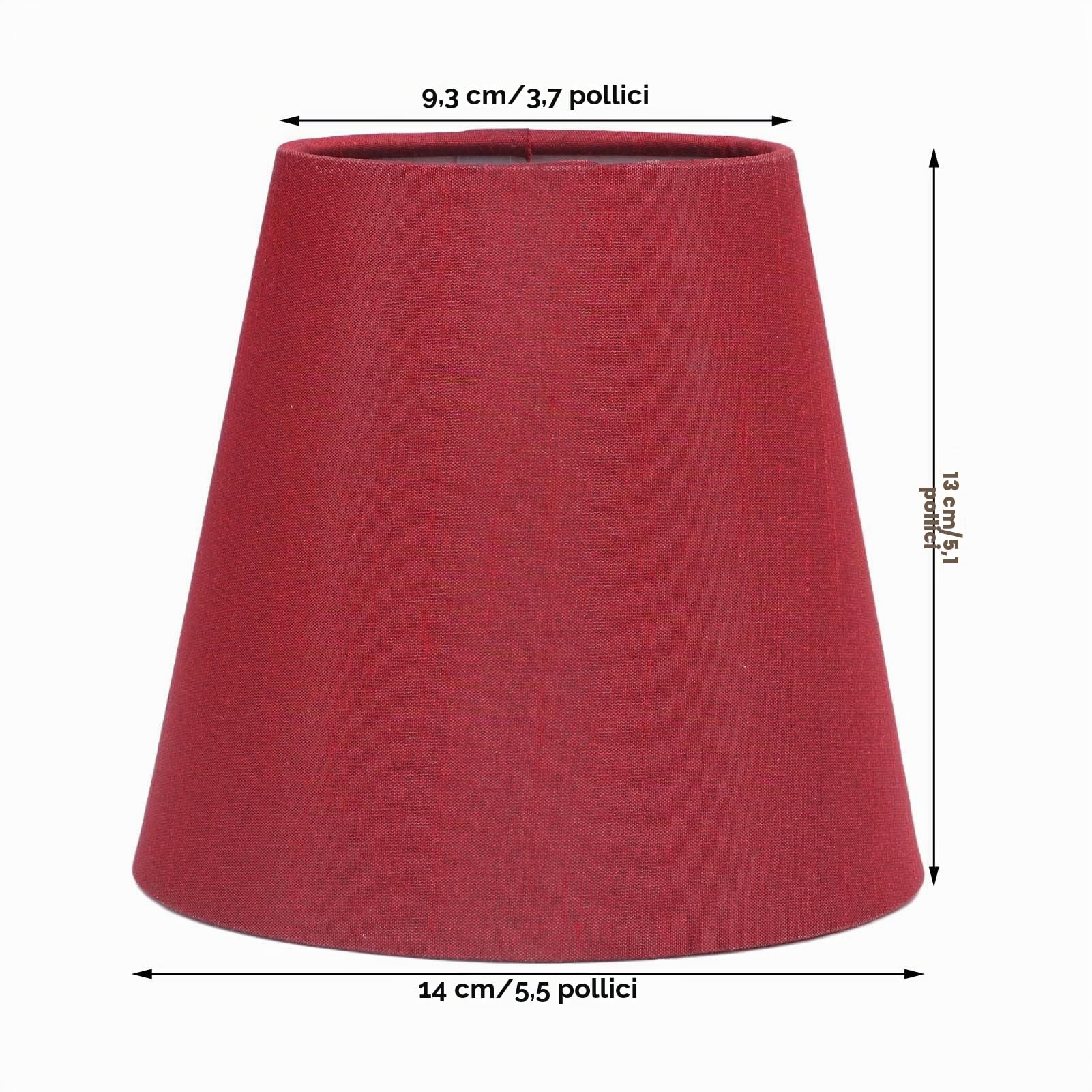 Paralumi in Tessuto, Piccoli Paralumi a Clip per Lampadario E14, Copertura per Lampadina Pendente, 6 Pezzi, Tessuto di Cotone Nero for Comodino, Parete, Soggiorno