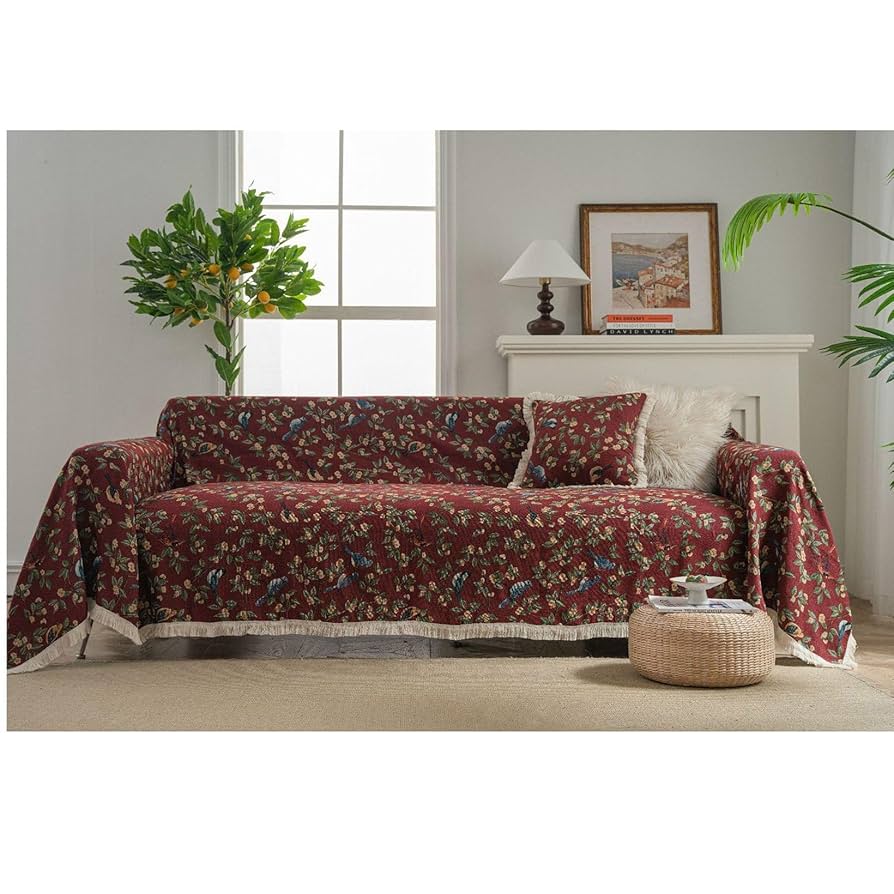 リボン　マルチカバー　ソファーカバー　ヴィンテージラグ　175x124 リボン マルチカバー ソファーカバー ヴィンテージラグ 175x124