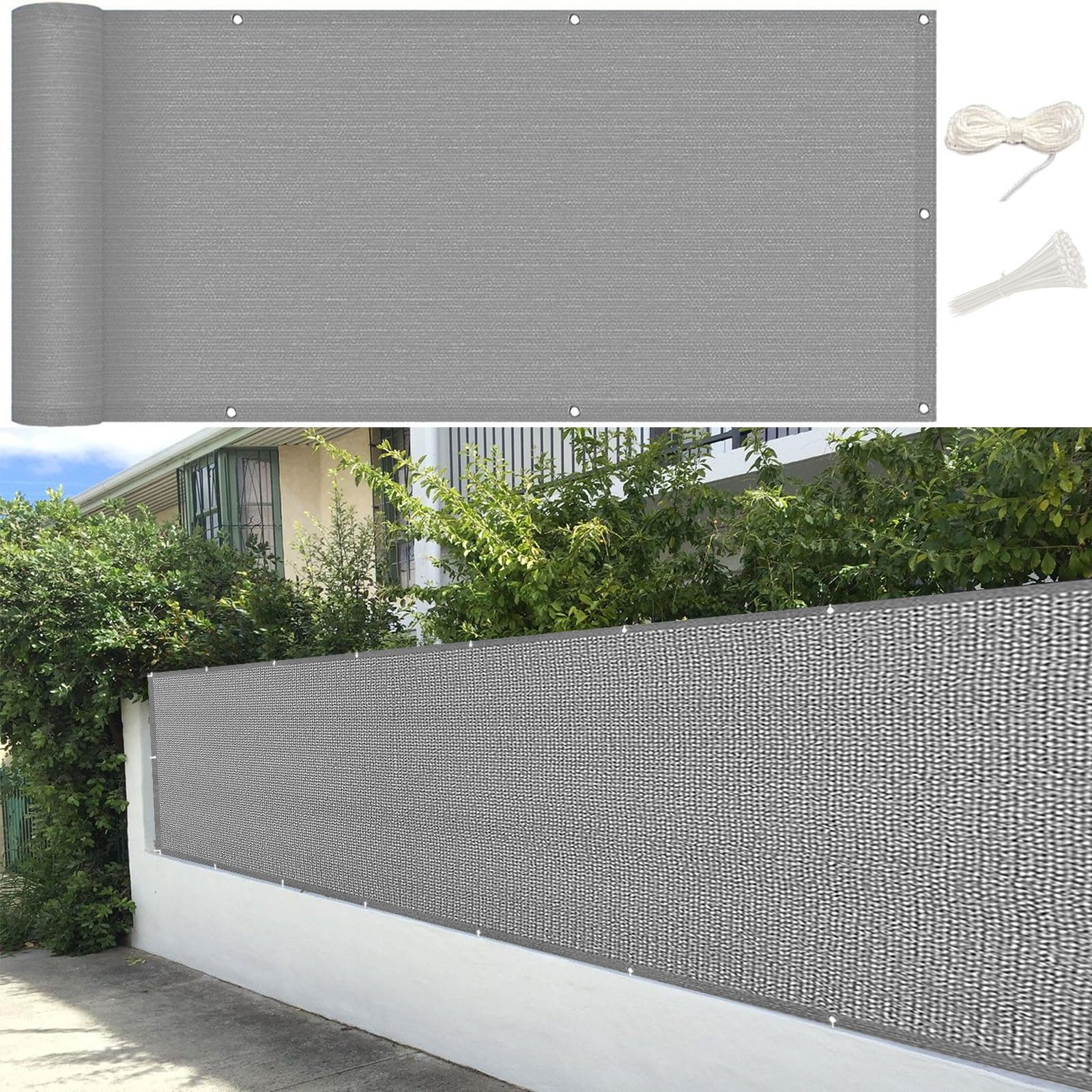 Brise vue 90 x 530 cm HDPE respirant résistant aux intempéries