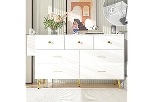 Elegant White and Gold Glam Dresser for Modern Homes