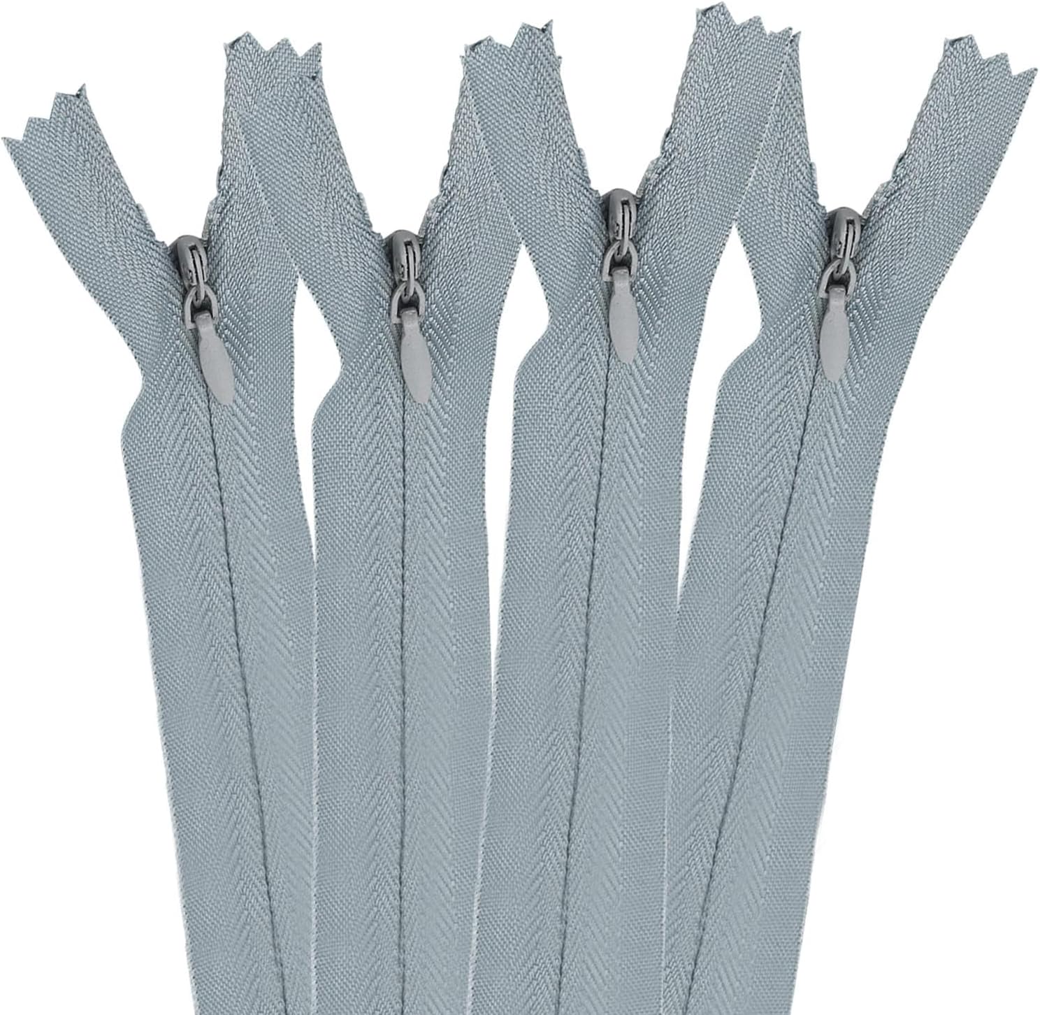 4pcs Zippers, Clothing Nylon Zipper for Sewing, 50cm/20inch Closed End