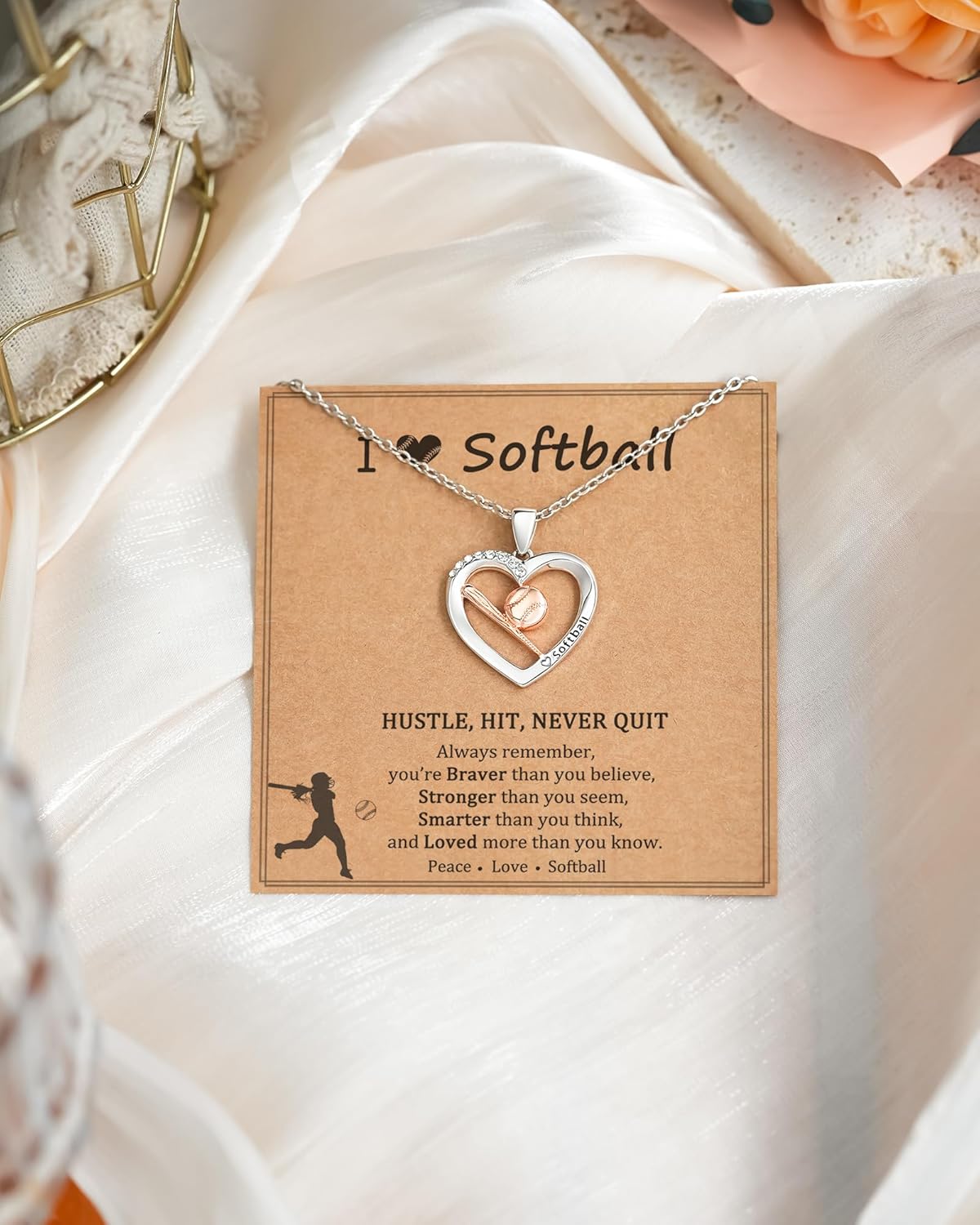 Softball Necklace Gifts for Girls Softball Stuff Christmas Gifts for Teen Girls Daughter Granddaughter - Image 6