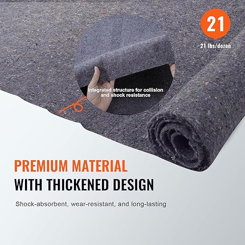 Miniatura 3 de VEVOR Mantas móviles, 21 lbsdz-24 paquetes, gris