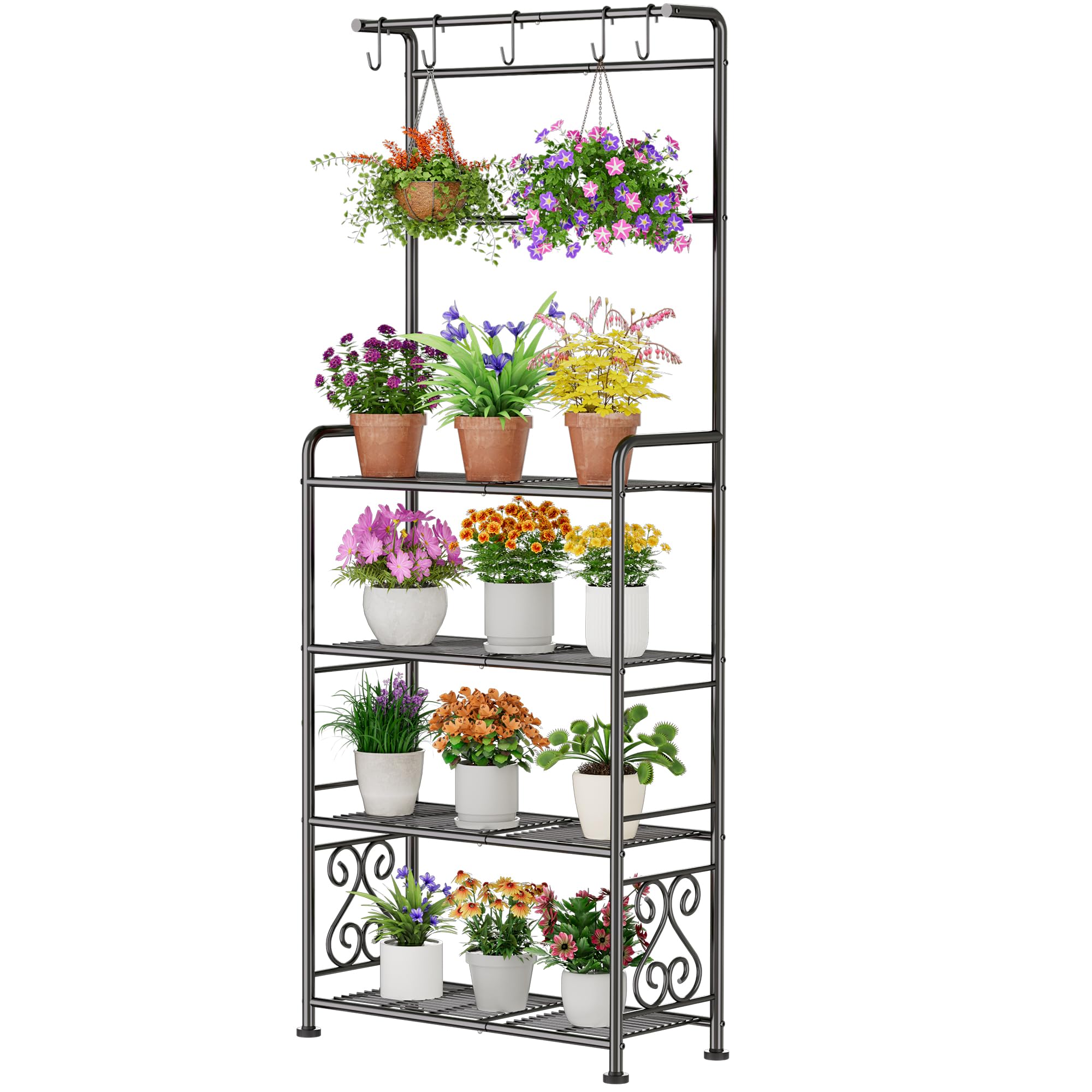 GIOTORENT 4-Tier Tall Plant Stand