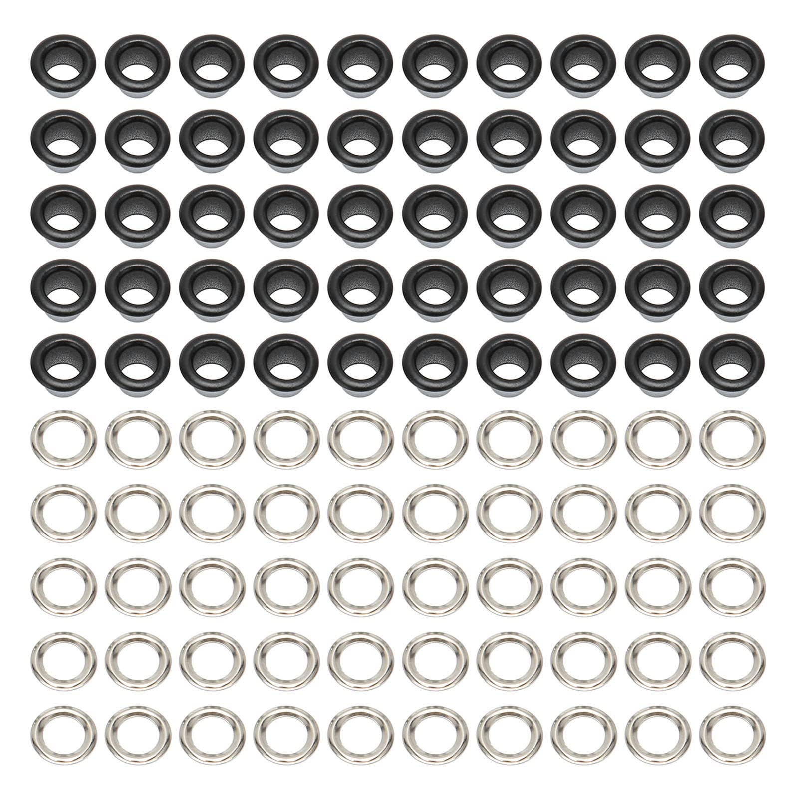 Grommet Kit Eyelet Set Copper Sturdy Metal 500 Sets Leather Grommets Handwork Crafts (Matte Black Color)