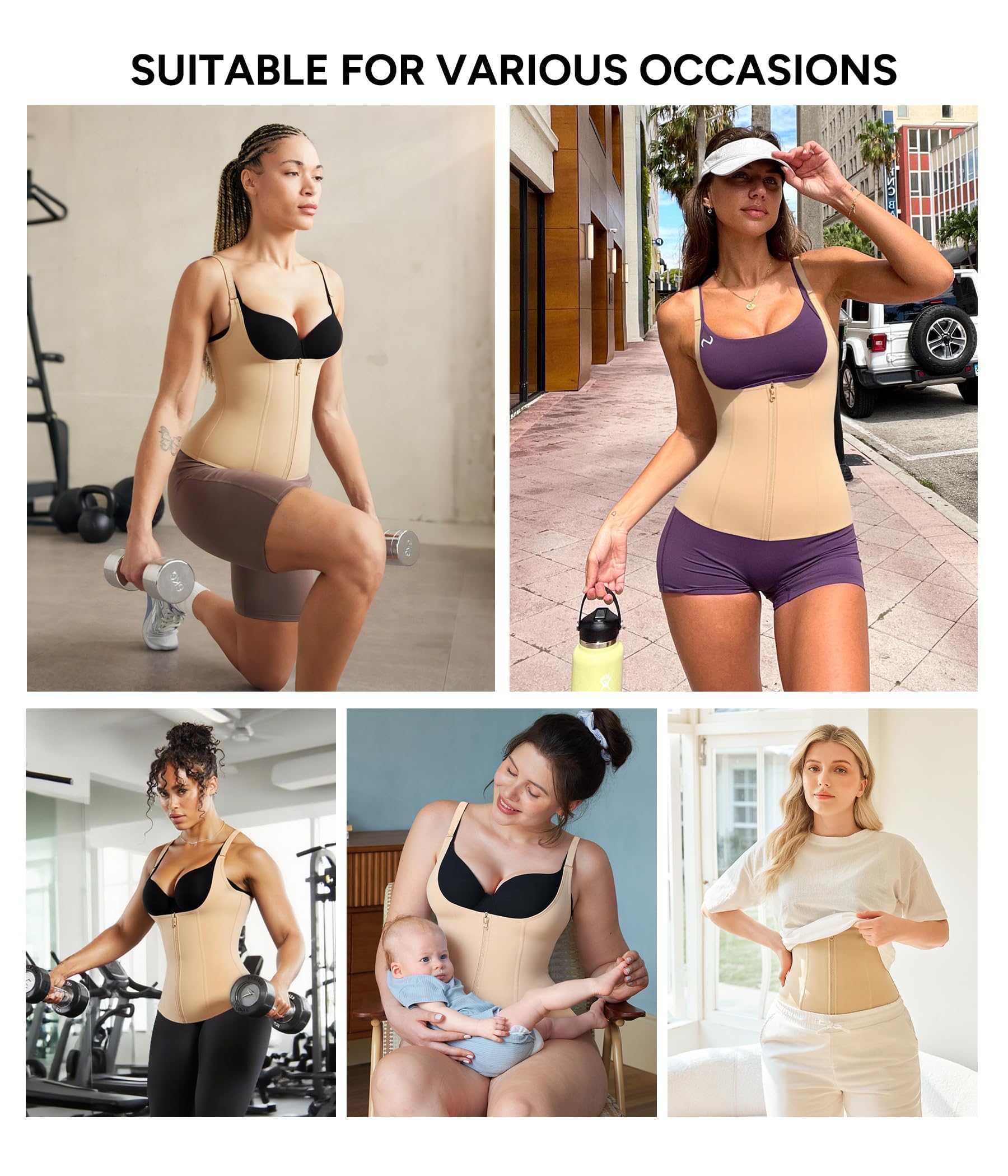 Junlan Femme Gaine Amincissante Ventre Plat – Corset Minceur Waist Trainer en Latex, Ceinture Serre Taille Invisible pour Sport, Fitness & Post-Partum, Body Sculptant Gainant