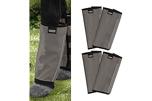 Harrison Howard Mesh Fly Boots for Horses - UV-Protective, Extra Tough, Four...