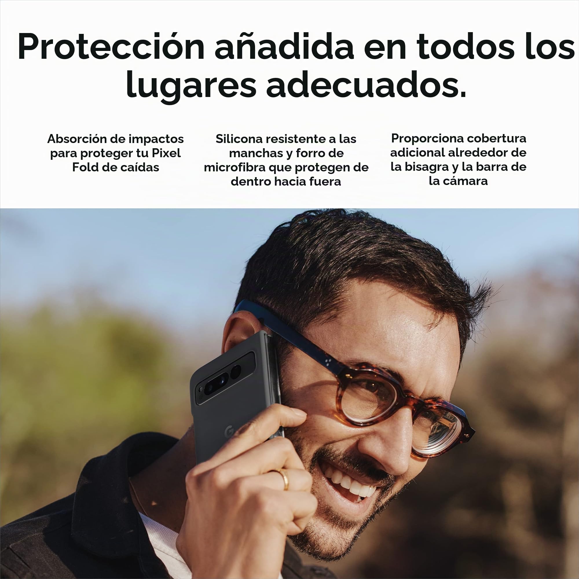Google Pixel Fold Case - Silicona Que Absorbe los Golpes - Funda para teléfono Android - Porcelana