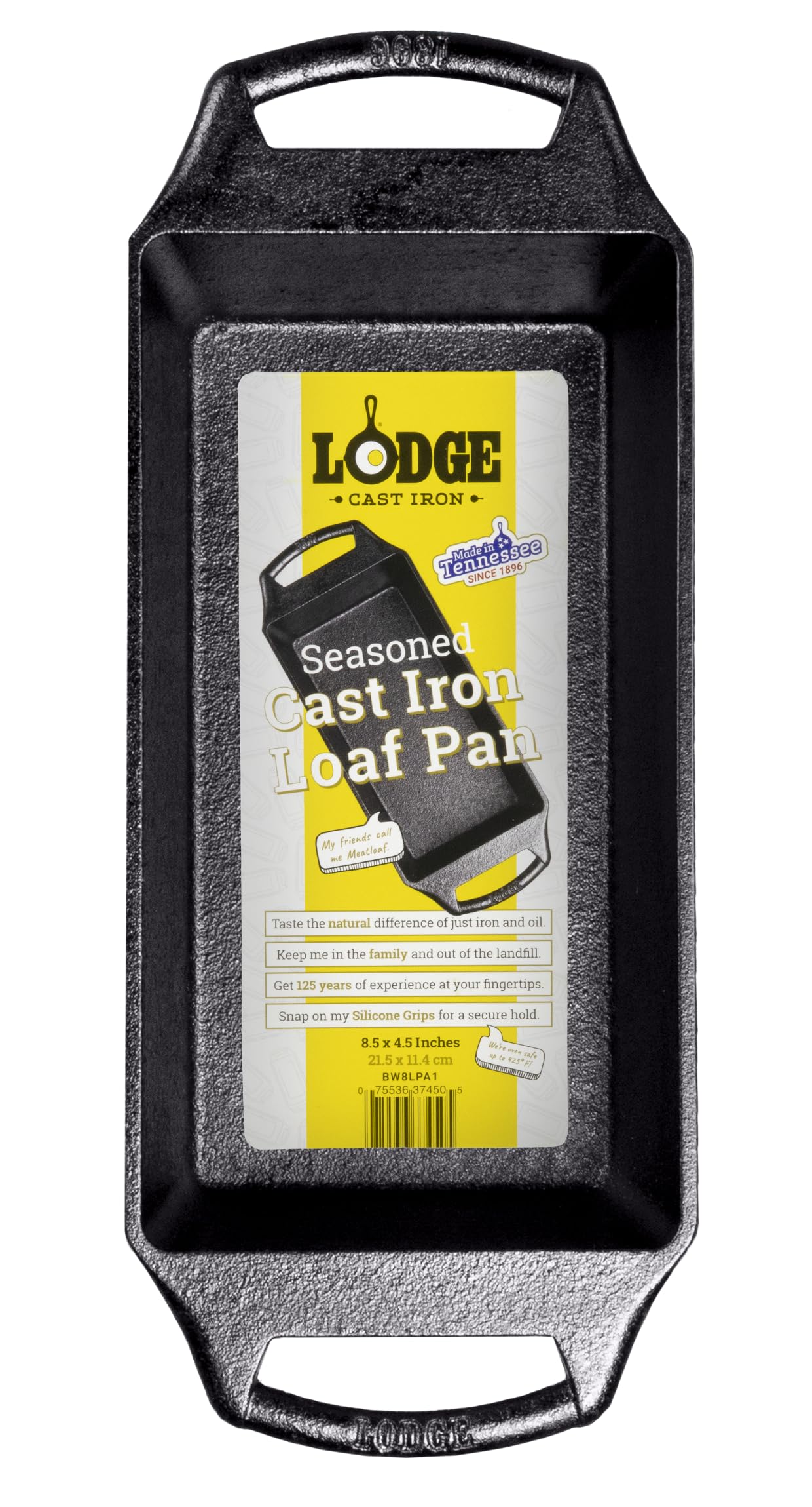 Cast Iron Loaf Pan 8.5x4.5 Inch, Black