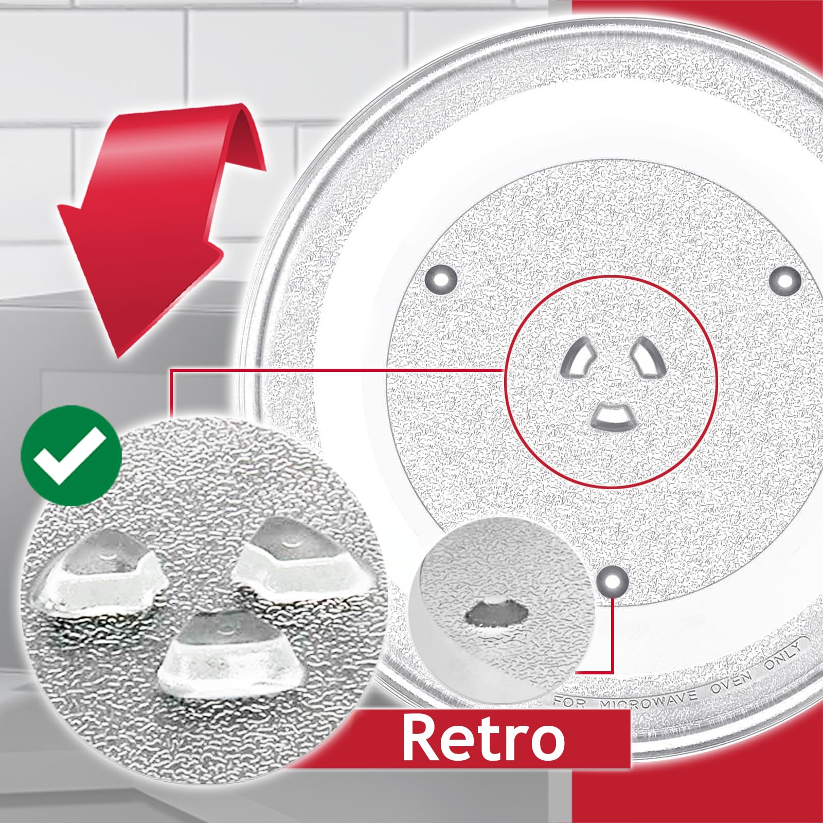 SPARES2GO Piatto girevole in vetro per Samsung forno a microonde (318 mm) - Elenco compatibilità B