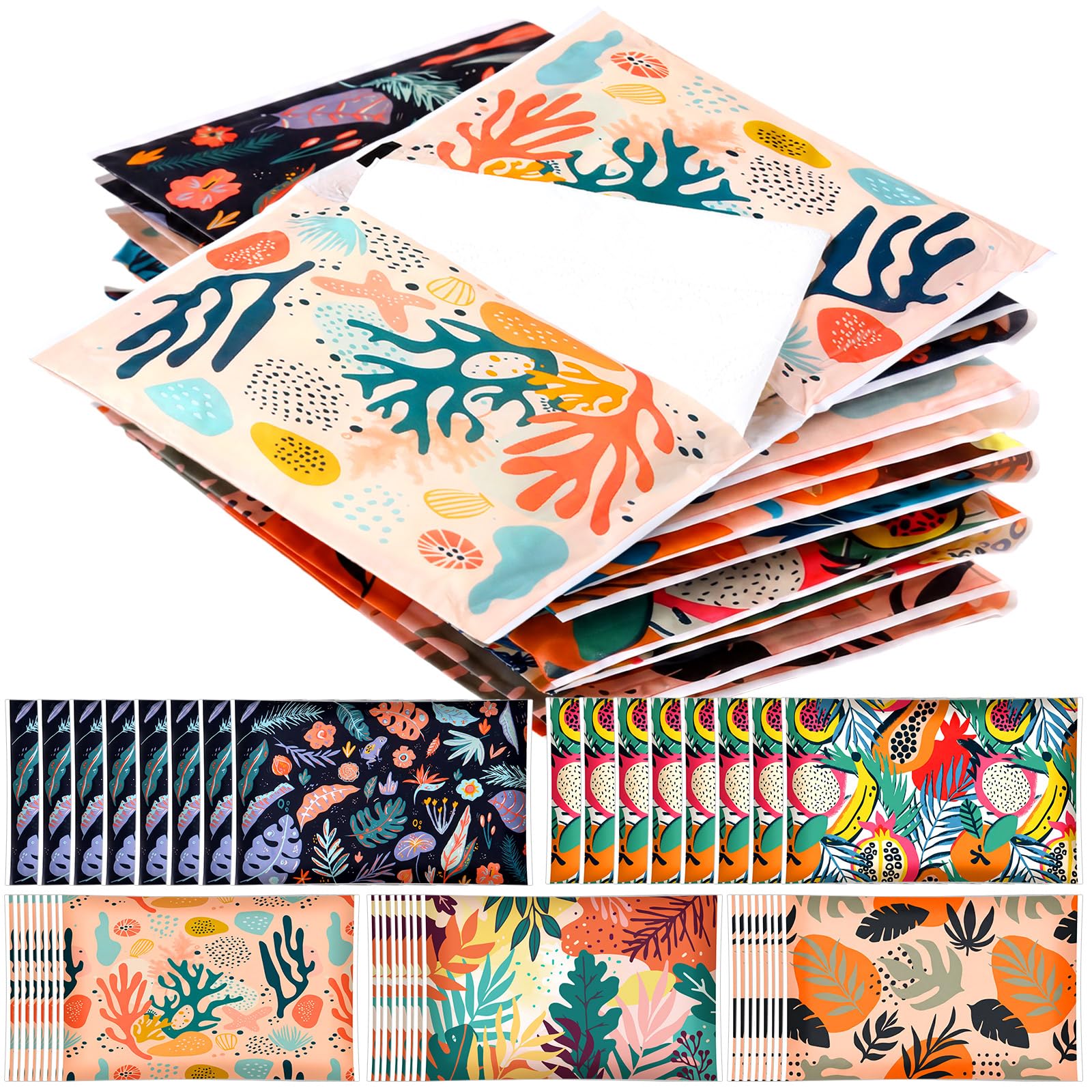24 Packs Tropical Pocket Tissues Bulk Slim Individual Tissue Packs