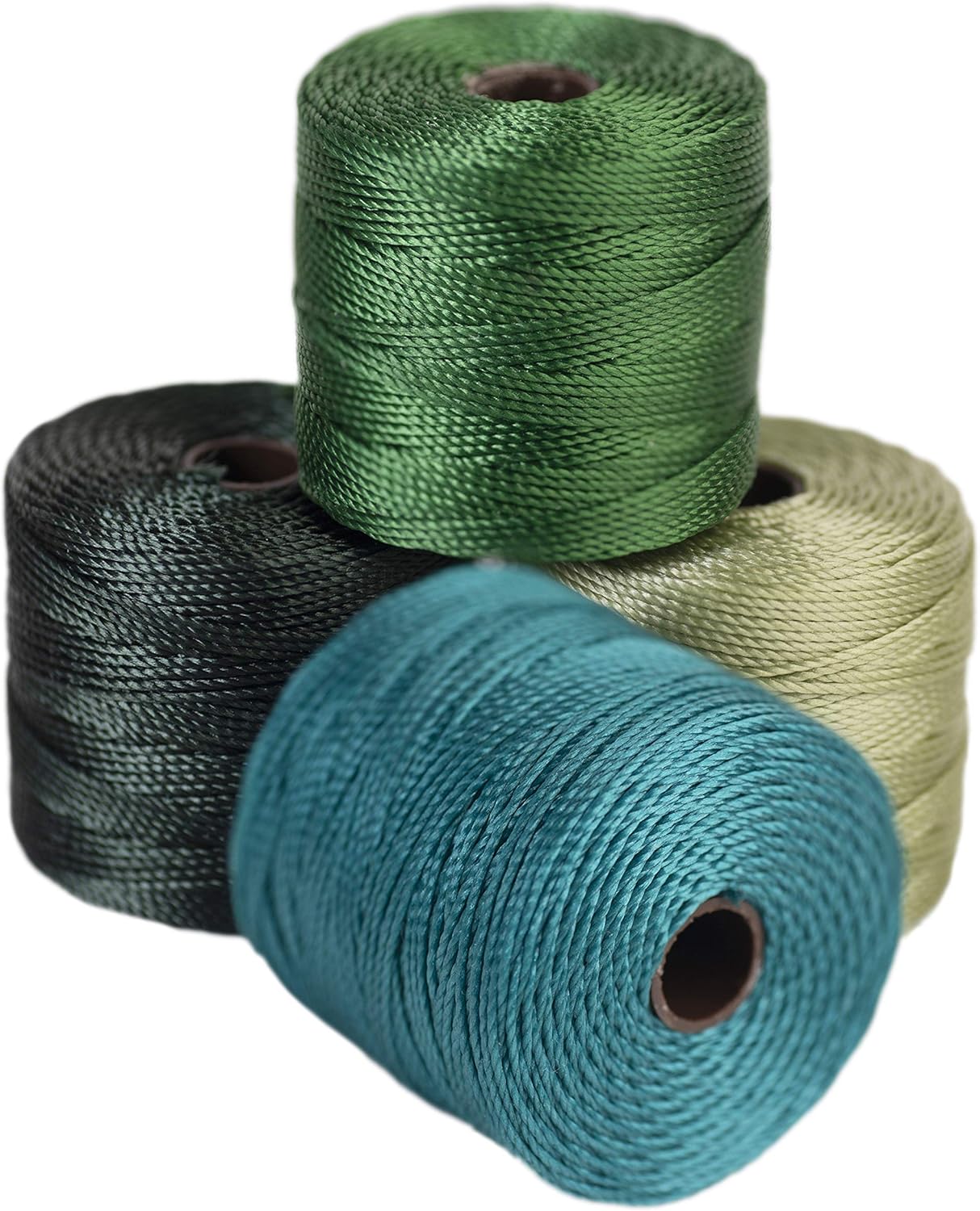 The Beadsmith SLon 18 Nylon Cord Evergreen Mix Tex210