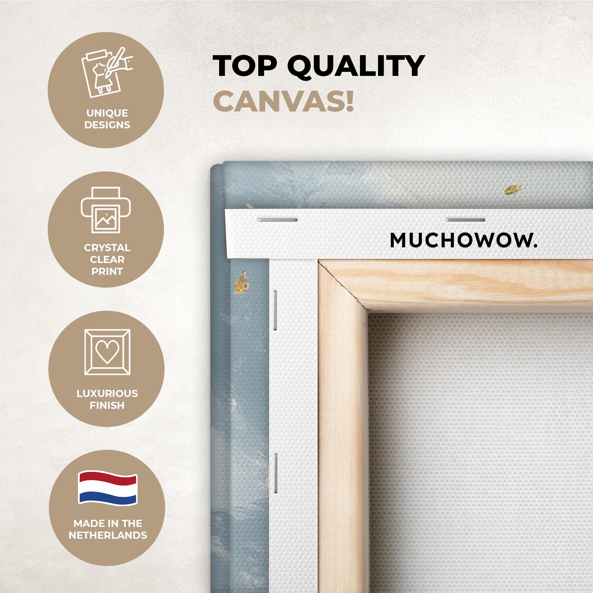 MuchoWow© Quadri Moderni Soggiorno 120x80 cm Regali Decorazioni Natilizie Poster Da Parete Muro Salotto Quadro Grande Con Cornice Stampe Su Tela Camera Da Letto Inverno - Albero della vita