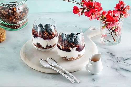 Miniatura 5 de Exquisite Mini cucharas de plástico plateadas para cucharas de degustación desechables paquete de 100 unidades mini cucharas de degustación mini