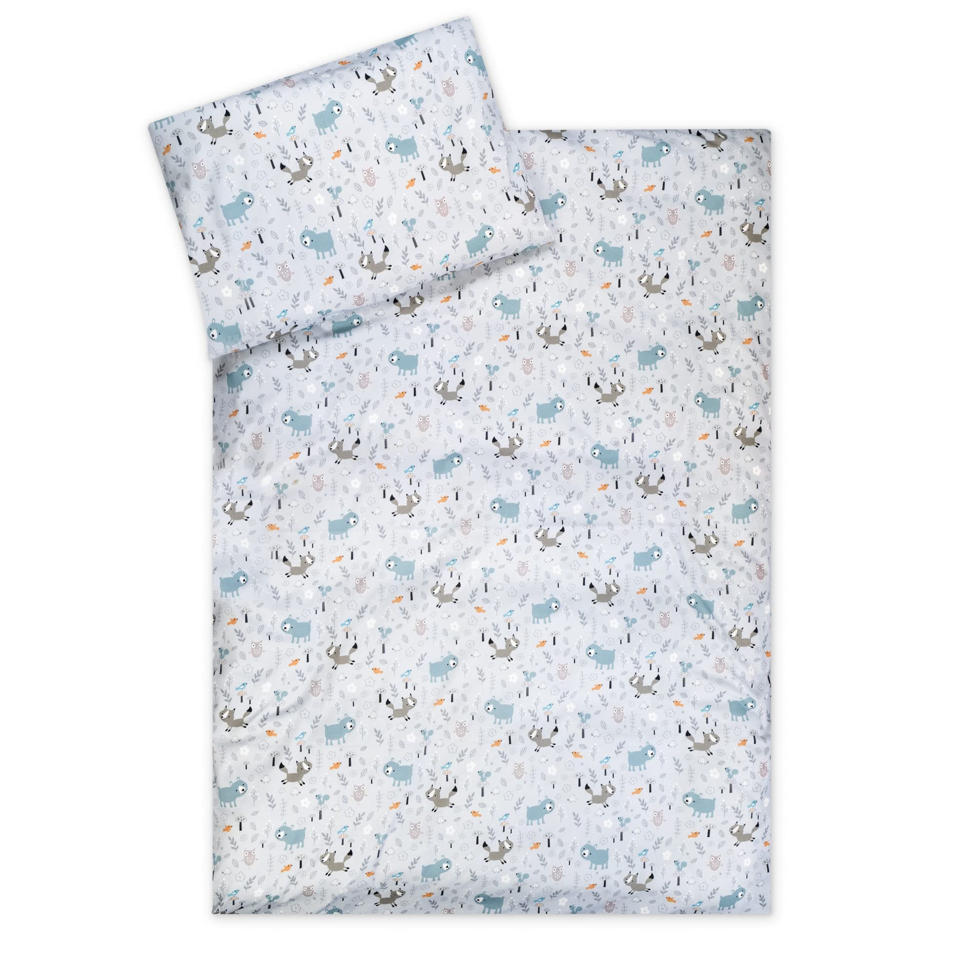 Julius Zöllner Juego de Ropa de Cama Infantil de 100 x 135 + 40 x 60 cm, 2 Piezas, Funda nórdica y Funda de Almohada, 100% algodón, con Cremallera, estándar 100 de Oeko-Tex, Smart Friends
