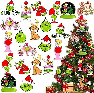 Christmas Tree Ornaments, 20Pcs Paper Hanging Charms Christmas Tree Ornament Holiday Decorations