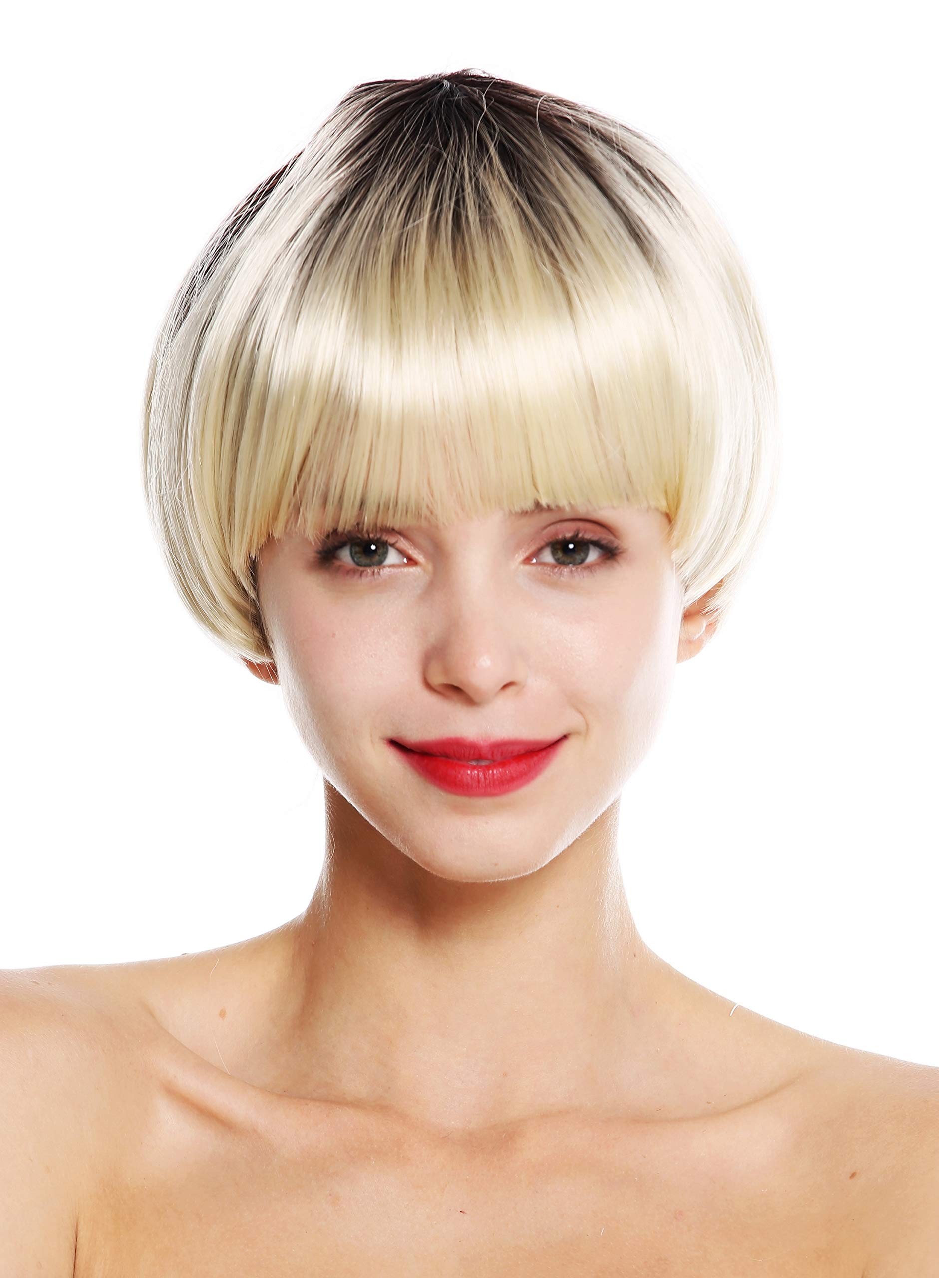 WIG ME UP, VK-6-613YS4 quality women's wig short Page bob ombre mix dark brown platinum blonde, Blonde-brown mix (613YS4) - Image 2