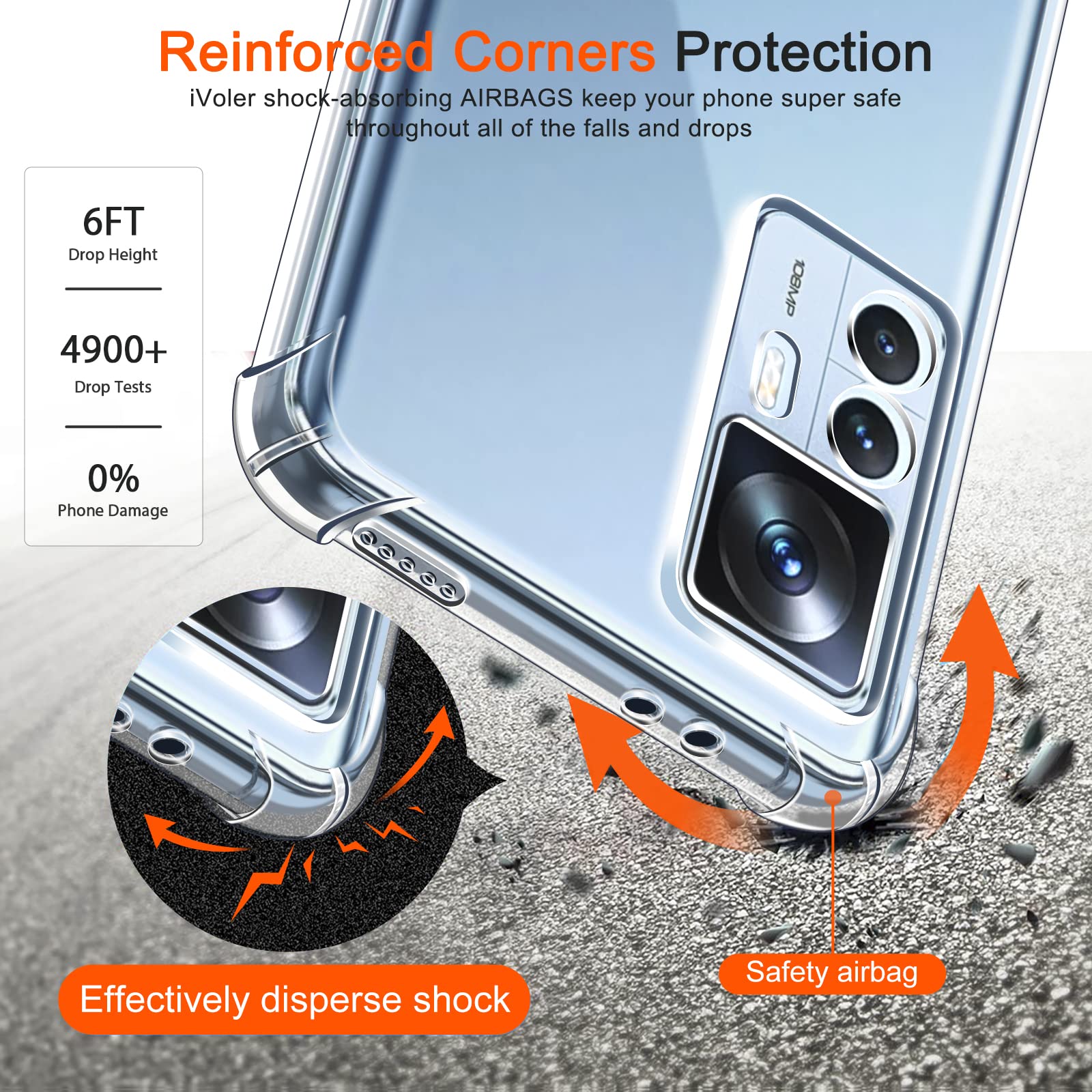 Ivoler Anti-Jaunissement Clair Coque Pour Xiaomi 12T 5G