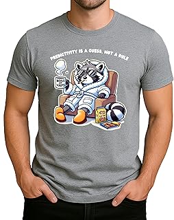 Camiseta para hombre con diseño de mapache con café, divertido Productivity is a Guess Meme, Boss of Naps, frase, diseño d...