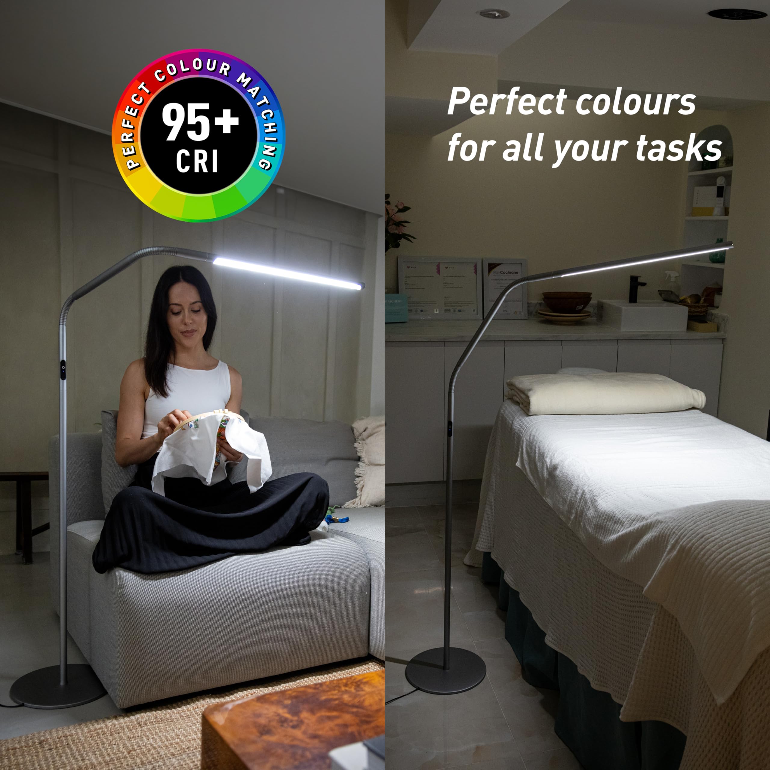 Amazon.com: Daylight Slimline 4 LED Floor Lamp - 6,000K, 3,200 Lux