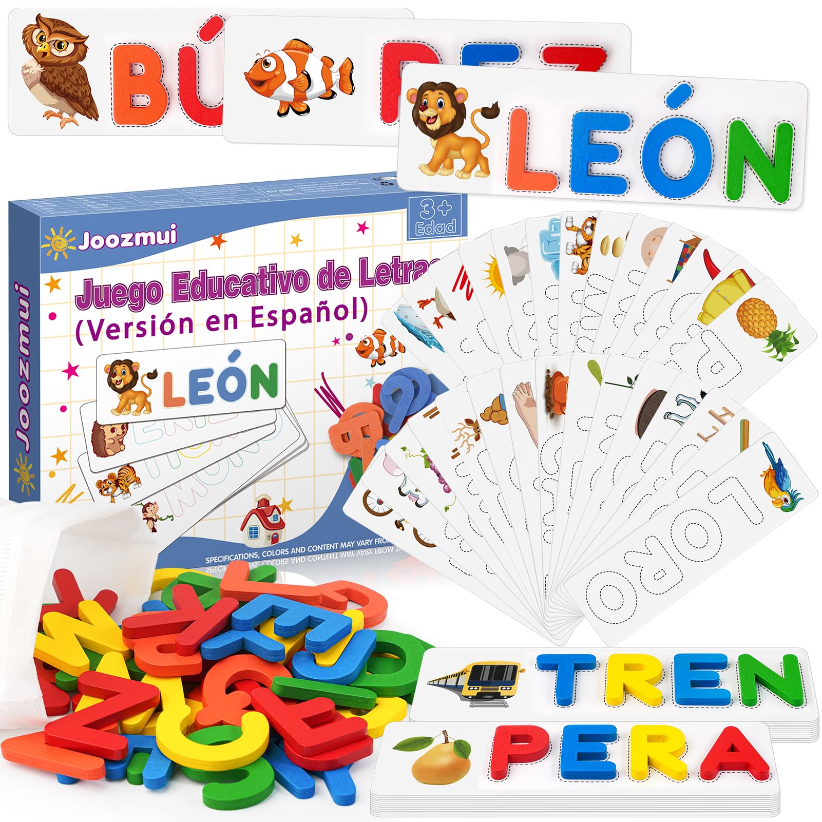 Educational Games Children 3-8 Years, Toys Children Gift Girl 3-10 Years Games for Children Learn to Read Scrabble Spanish
