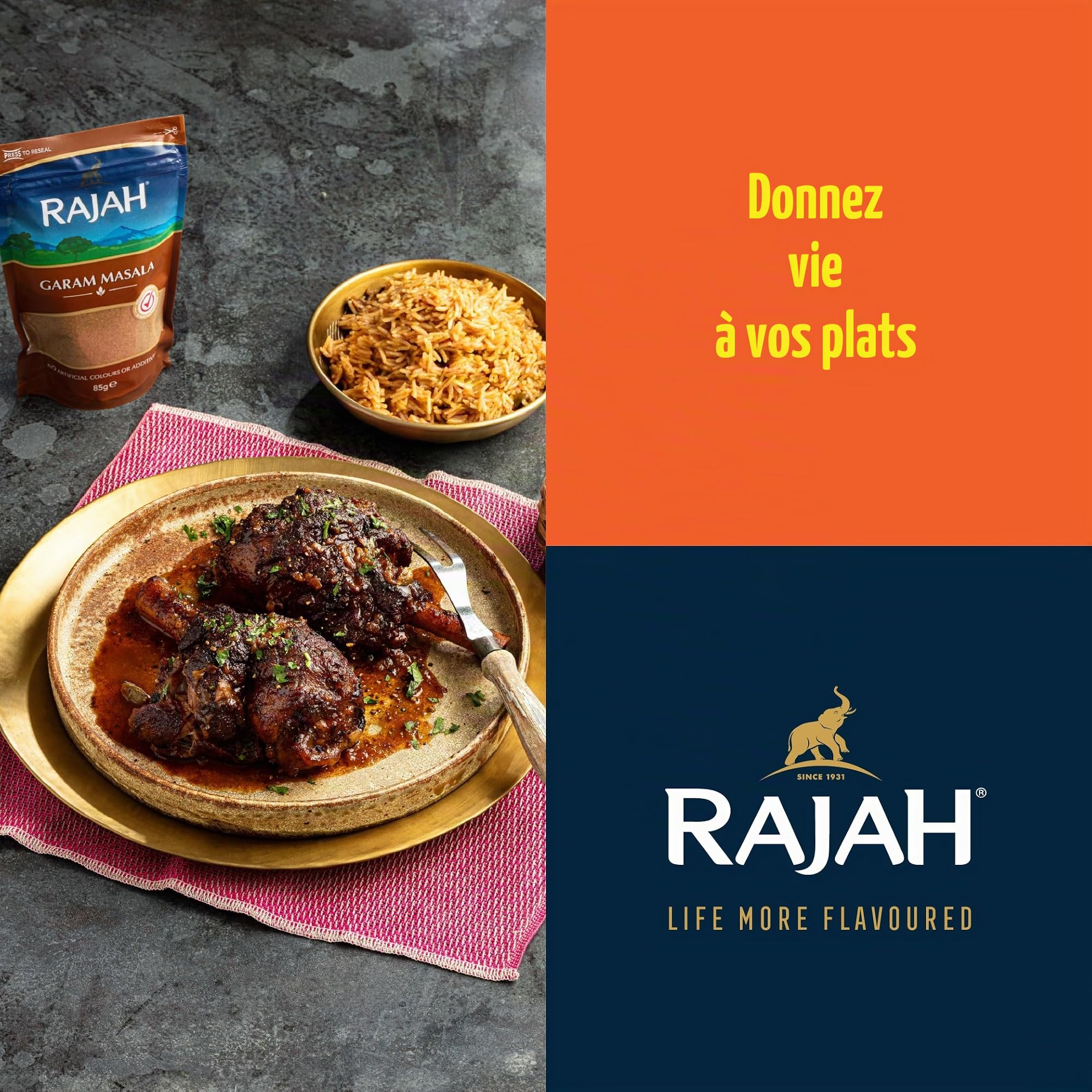 Rajah Spices Garam Masala Mélange d'épices moulues 1 kg