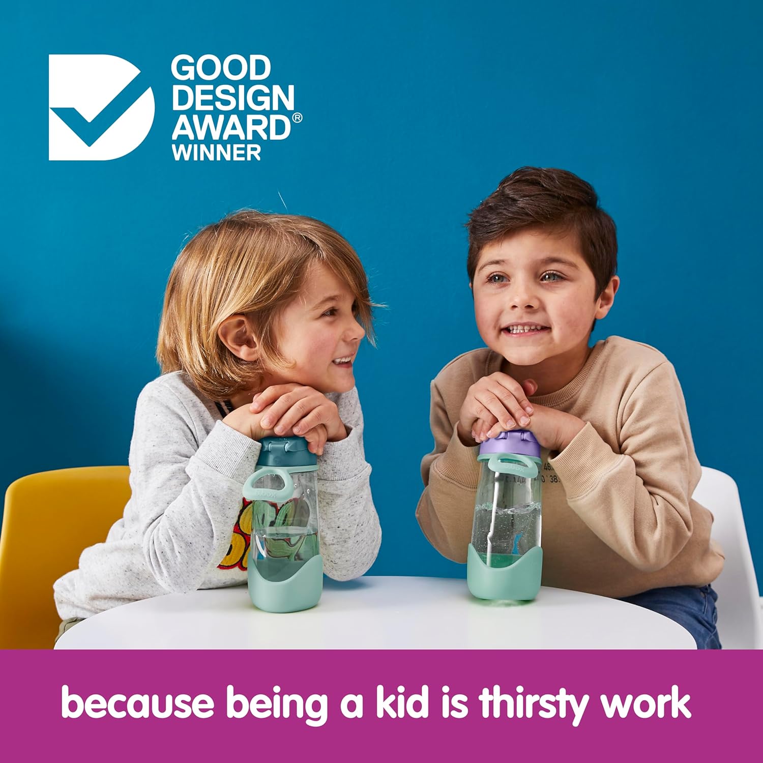 b.box 15oz Sport Spout Kids Water Bottle for School, Sports, Daycare - No-Straw Design for Easy Cleaning - Leakproof - Ergonomic Triangle Grip - Dishwasher Safe, BPA Free, PFAS Free - Emerald Forest - Image 7