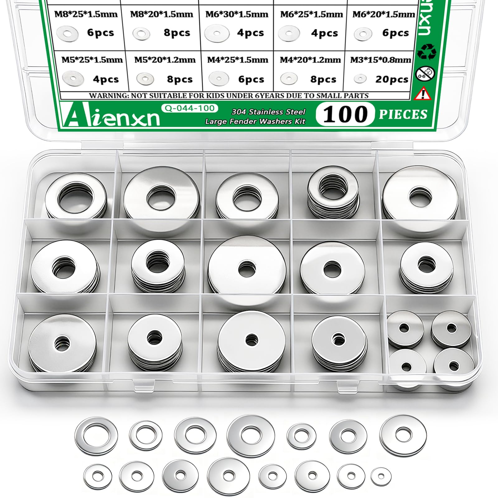 550 Stainless Steel Flat Washers - Durable & Versatile -9 550 Stainless Steel Flat Washers - Durable & Versatile -9