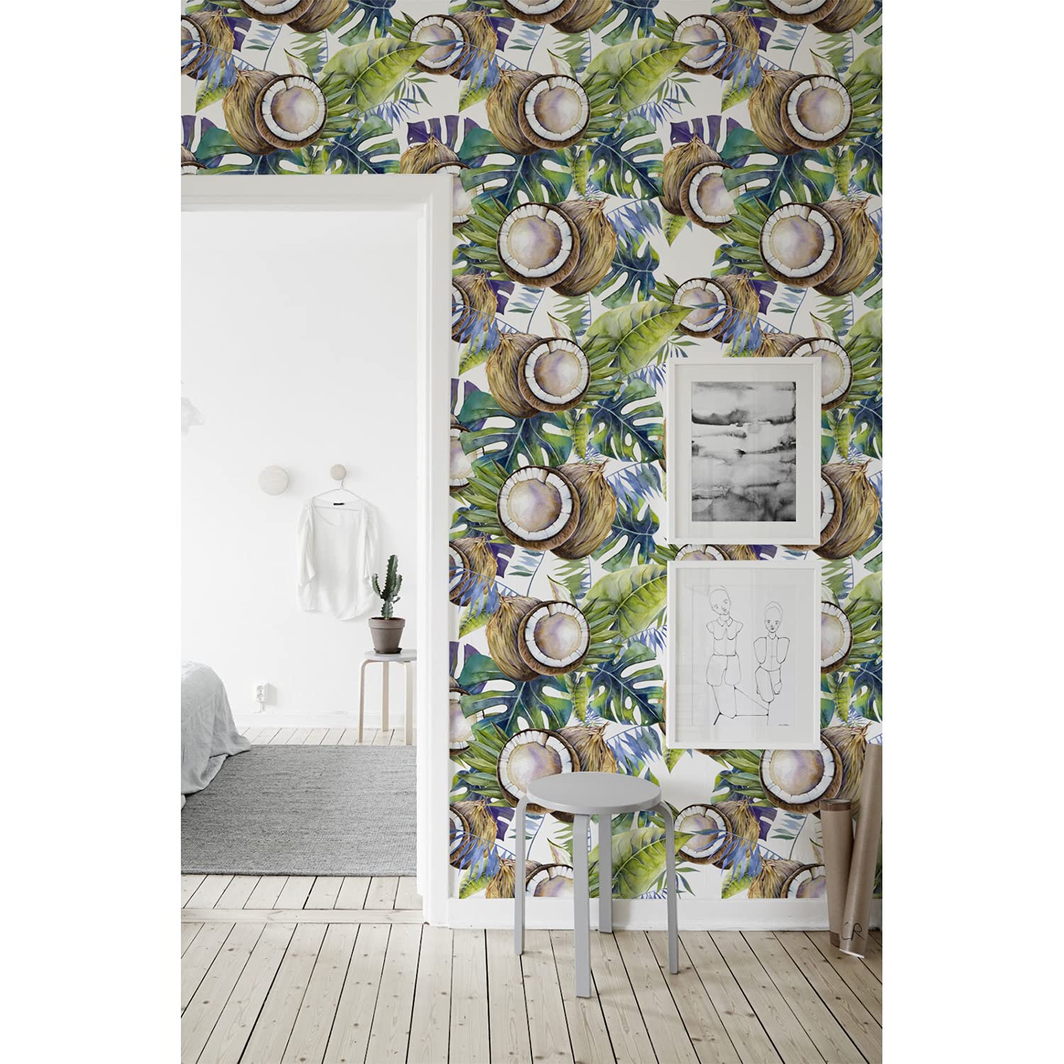 Papier peint latex haut de gamme 152x104cm au décor panoramique de noix de coco