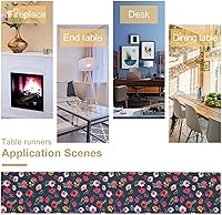 Vista 204 de Camino de mesa de mediados de siglo, moderno patrón atómico absctract geométrico retro de los años 1950 y 1960 S para decoración de mesa del hogar