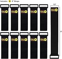 Vista 3 de Correas superelásticas Wrap-It Storage – 9 pulgadas (paquete de 10) – Correas elásticas para la gestión de cables de extensión, almacenamiento