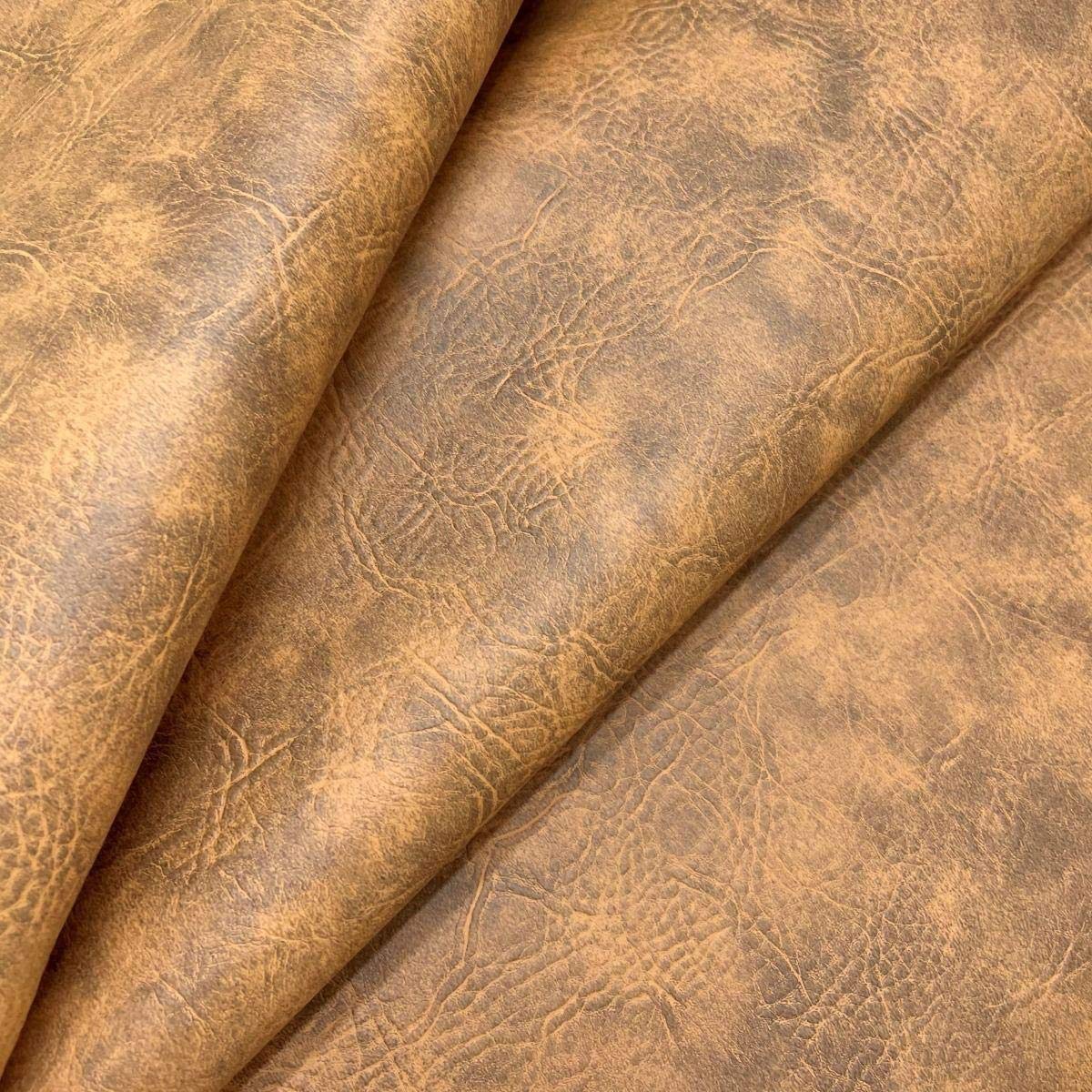 I Want Fabric Honey Tan Brown Luxury Expandable Fire Retardant Waterproof Sofa Car Seating Covers Furnishing Upholstery Faux Leather Leatherette Vinyl Fabric, Width 135Cm - Sold By The Metre