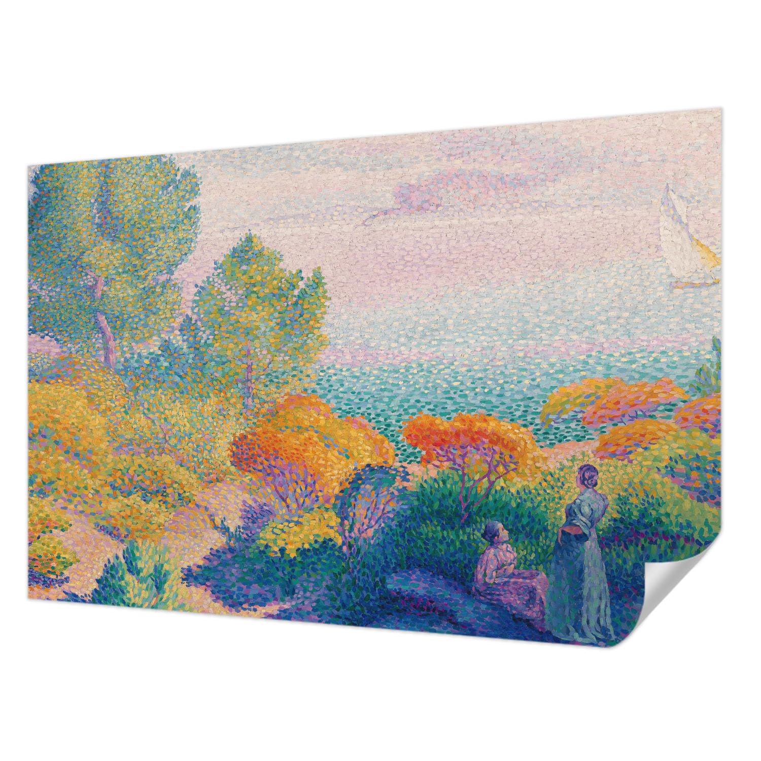 Papier peint adhésif résistant aux taches 104x70 cm Tulup paysage marin lavable