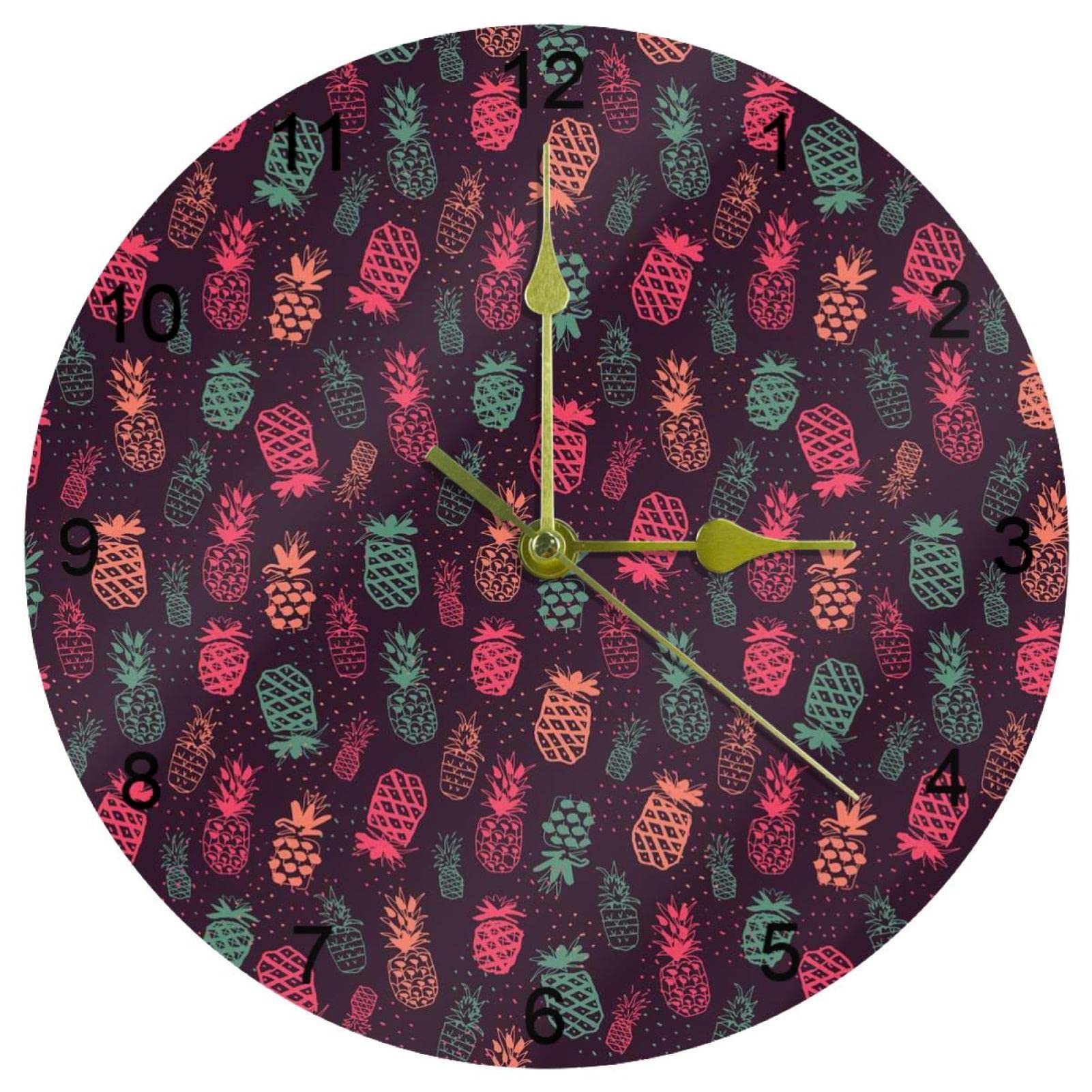 Horloge murale silencieuse sans tic-tac à grands chiffres arabes