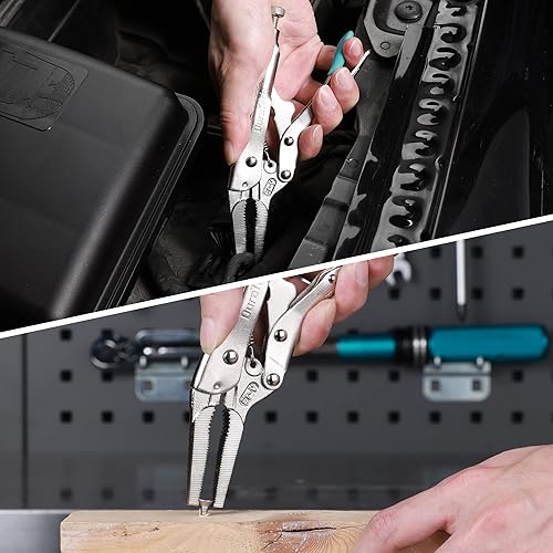 Miniatura 9 de DURATECH Alicates de bloqueo de 7 pulgadas y alicates de bloqueo de nariz larga DURATECH de 6-12 pulgadas