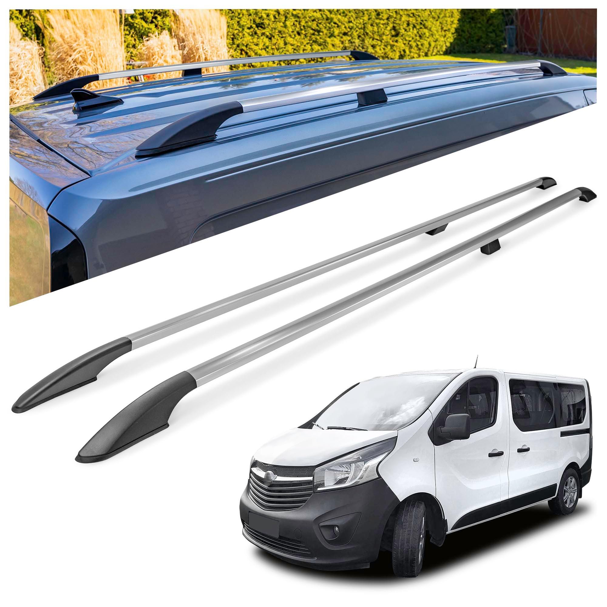CHROMEMASTER | Dachrelinge Dachträger Kompatibel mit Opel Vivaro L2 LANG 2014-2019; Geeignet zur Montage von Dachträgern, Dachboxen und Fahrradträgern | Einfache und Schnelle Montage | Alu