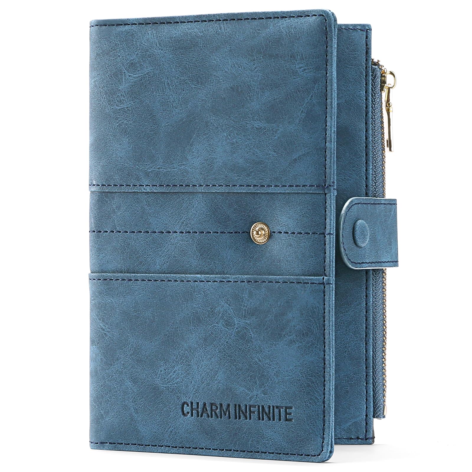 LEEXTON RFID Blocking Leather Passport Wallet Cover Case with Pen and Card Slots Travel Wallet for Women/Men Travel Must Haves Accessories