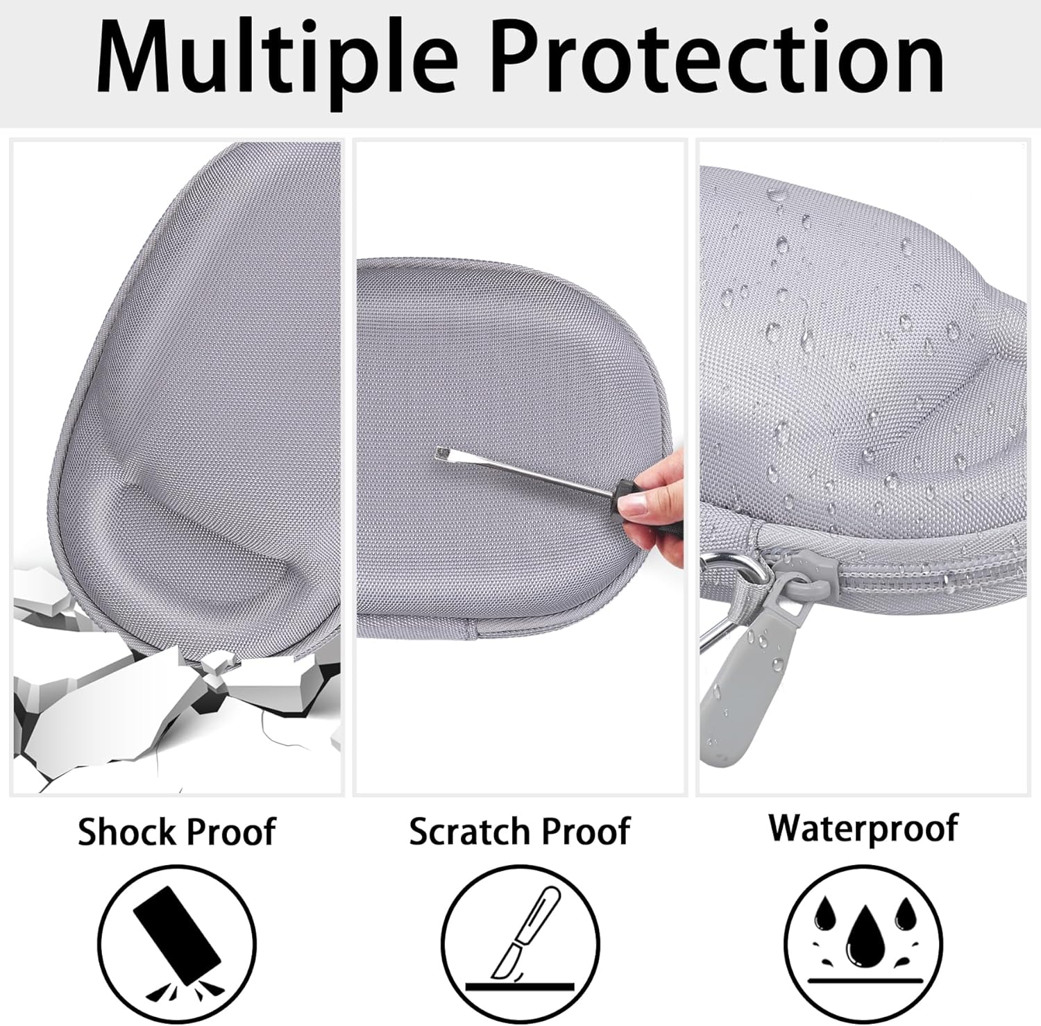 Aenllosi Hard Carrying Case for JBL Clip 5 Bluetooth Speaker, Clip 5 Speaker Protective Case, White (Case Only) - Image 4