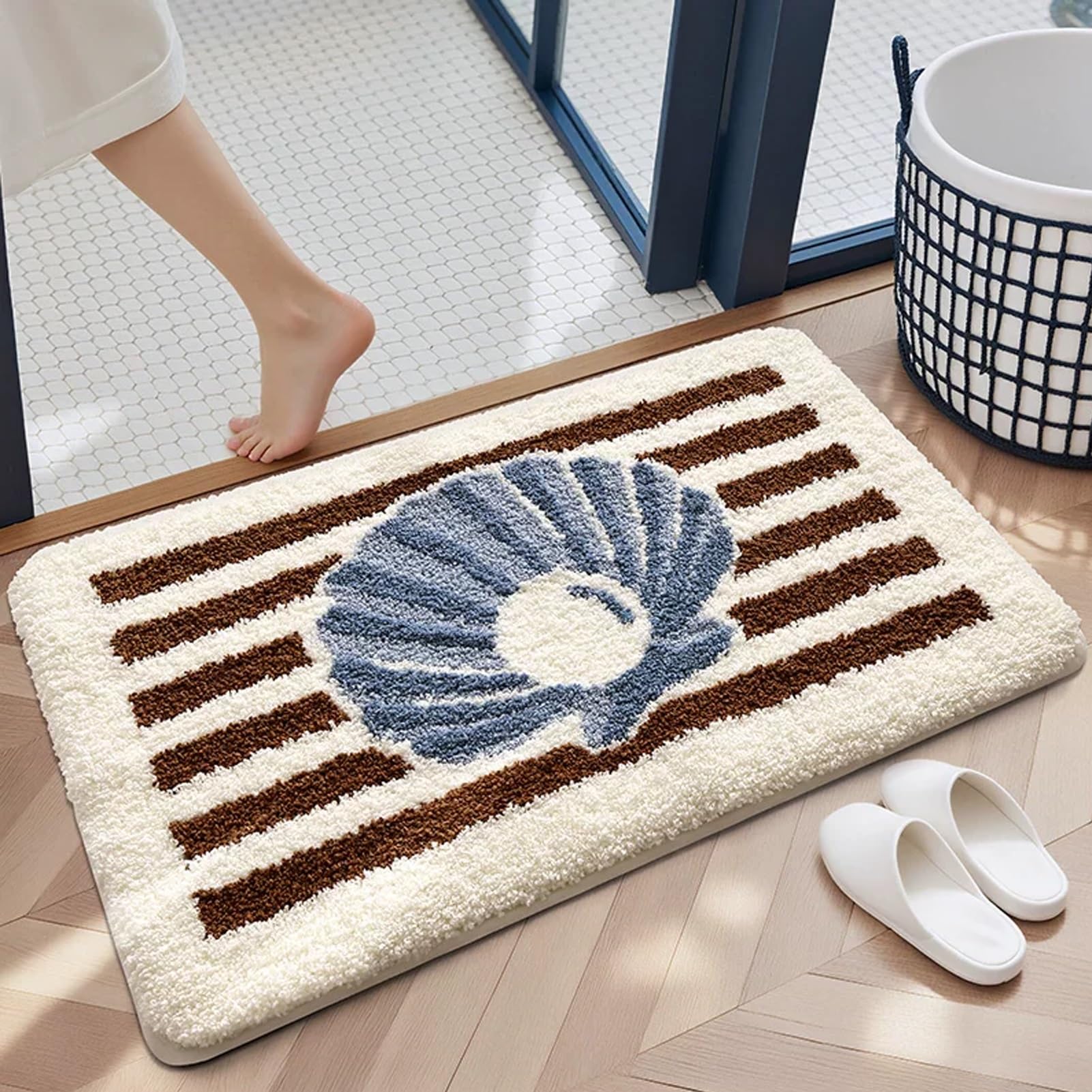 Bath Mat, Super Absorbent Fluffy Bathroom Rug Foot Mat, Soft Thick Bathmat, Washable Rug for Shower Floor, Bathtub, Bathmat(50x80cm(19.7x31.5inch))