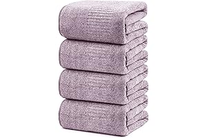 Premium Bamboo Viscose Bath Towel 4-Pack: Indulge in Softness and Absorbency