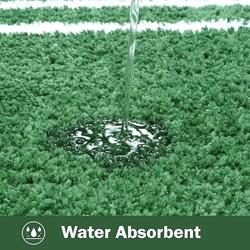 Miniatura 5 de Uphome Juego de 2 alfombras de baño de microfibra peludas y cómodas, absorbentes, antideslizantes, lavables a máquina, alfombra de baño moderna