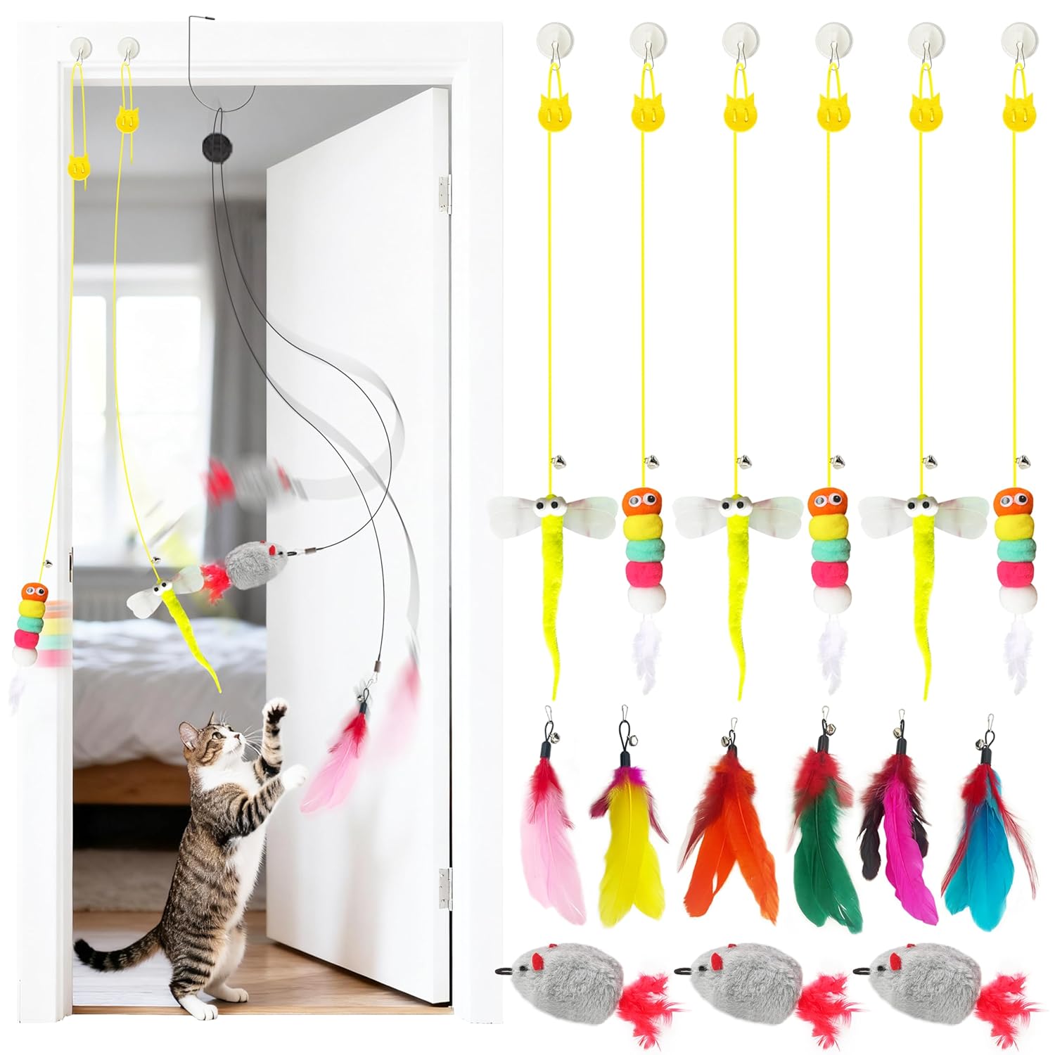 Interactive Hanging Cat Toy for Indoor Cats