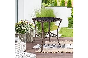 Outdoor Patio End Tables for Outside (Set of 2)