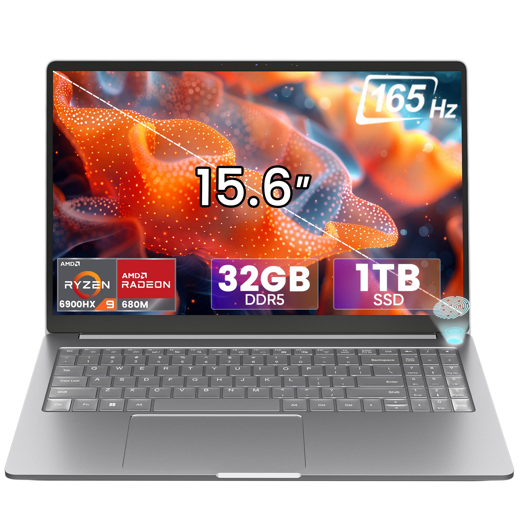 N-one NBook HX Laptop, AMD Ryzen9 6900HX 32GB DDR5 1TB SSD schermo